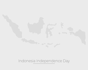 Simple Background Indonesia Independence Day With Map