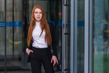 Girl in business suit