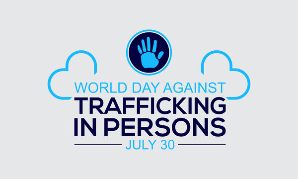 World Day against Trafficking in Persons Vector Banner Template Observed On August