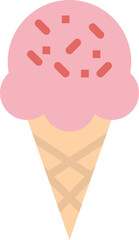ice cream cone flat icon