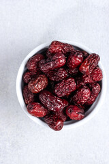 Kurma merah or red dates or angco is dried unabi fruit or jujube.