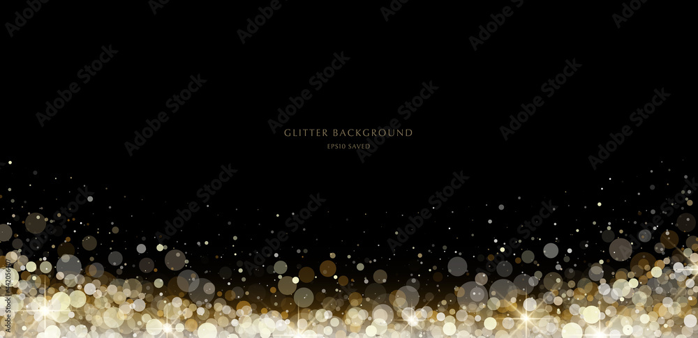 Wall mural glitter background, luxury gold stardust light