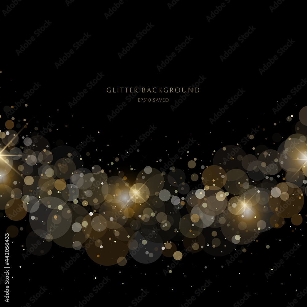 Wall mural glitter background, luxury gold stardust light