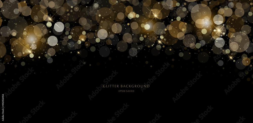Wall mural glitter background, luxury gold stardust light