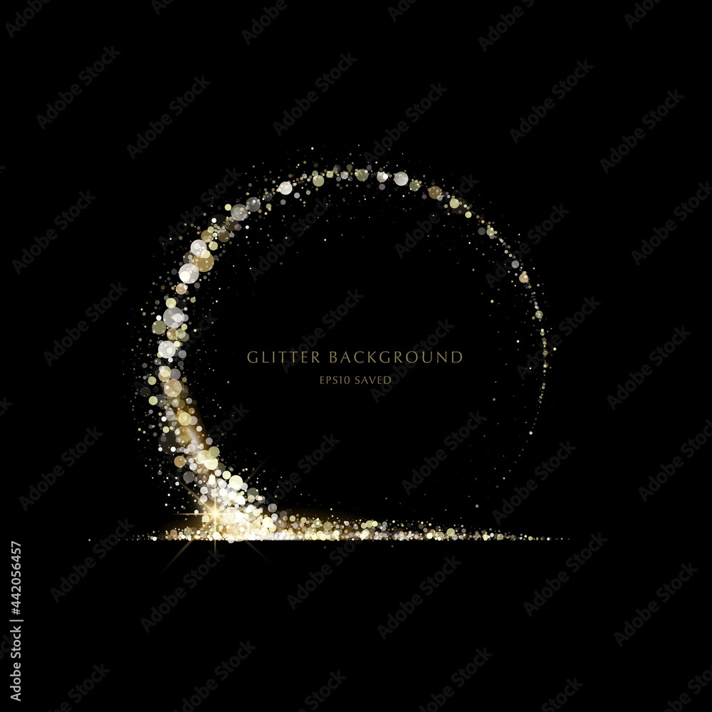 Wall mural glitter background, luxury gold stardust light