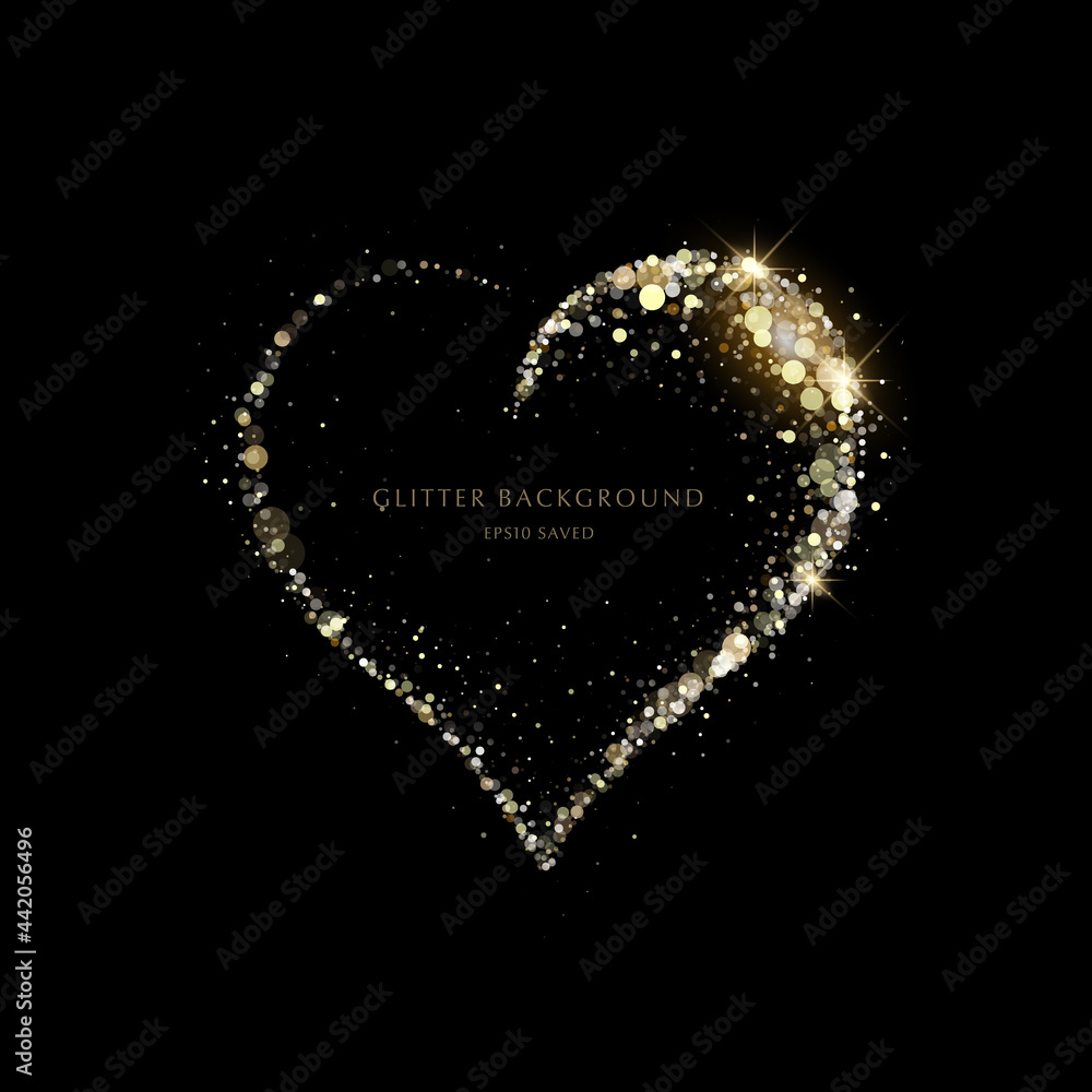 Wall mural glitter background, luxury gold stardust light