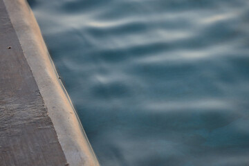 Close-up of sea pool edge