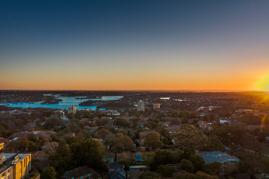 Looking Towards Western Sydney On Dusk