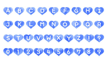 水彩風アルファベットセット