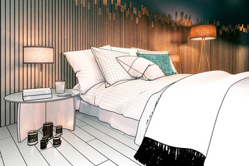 Luxury Bedroom Design (concept) - 3D Visualization