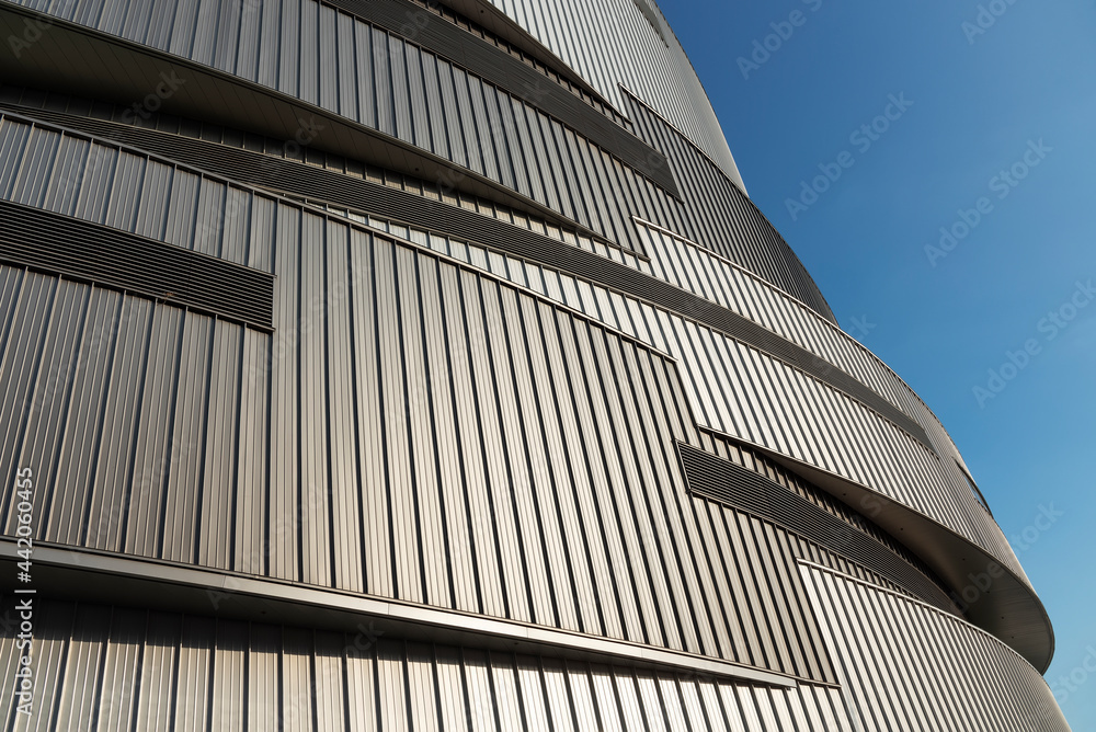 Poster exterior of modern architecture. building abstract background