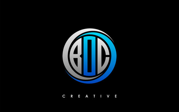 BOC Letter Initial Logo Design Template Vector Illustration