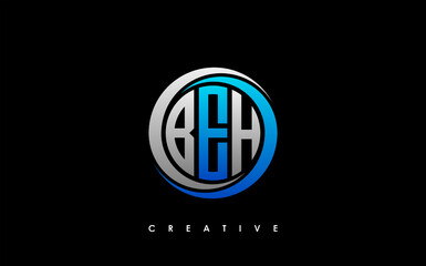 BEH Letter Initial Logo Design Template Vector Illustration