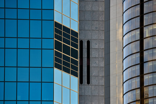 Fototapeta Abstract patterns of buildings and architecture in the city
