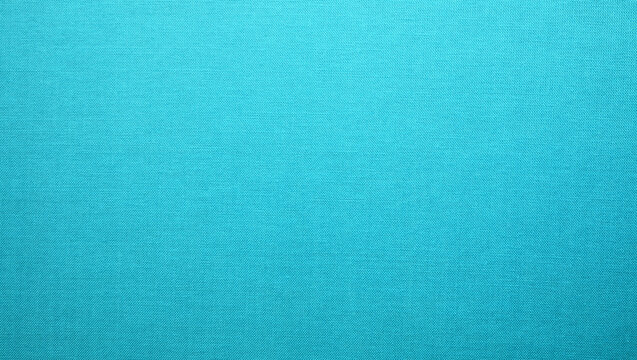 Turquoise blue cloth texture background. Simple pattern textile surface closeup