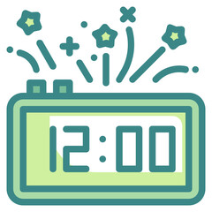 midnight blue line icon