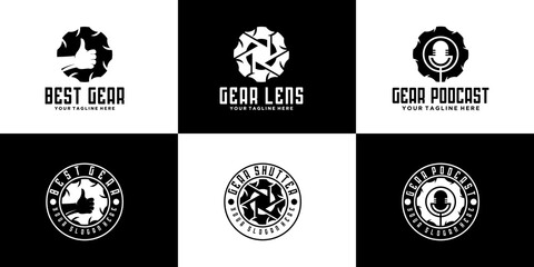 creative gear vector logo collection