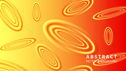 Abstract colorful oval background with gradient color - vector