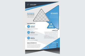 Creative promotional modern business flyer design template