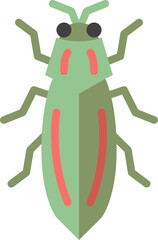 jewel beetle flat icon