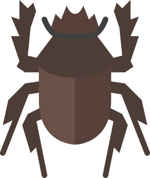 Dung Beetle Flat Icon