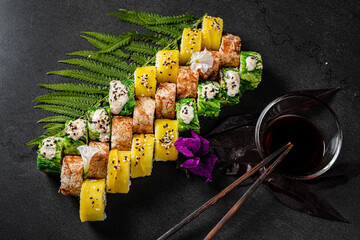 sushi in the japanese restaurant