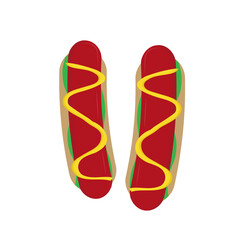 Illustration vector graphic of hotdogs and vegetables, perfect for food products, food menu illustrations,ect