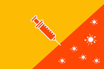 Spritze mit Impfung gegen Corona