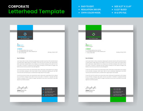 New Style Letterhead Template Design Print Ready