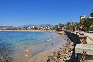 The view on Papudo village, Pacific coast, Chile