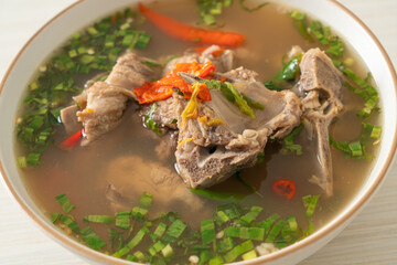 Spicy Chopped Pork Backbone Soup or Spicy Leng Soup
