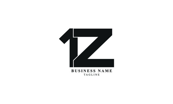 1Z, Z1, Abstract initial monogram letter alphabet logo design