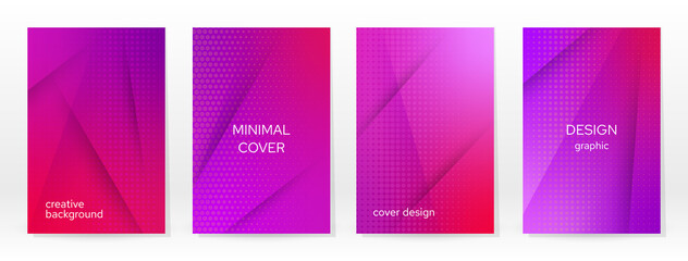 Minimal Poster. Pastel Soft. Rainbow Gradient Set.