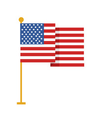Obraz premium Vector American Flag illustration