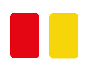 Soccer red and yellow card