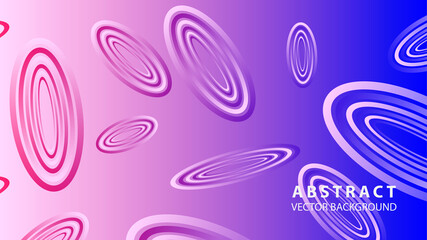 Abstract colorful oval background with gradient color - vector