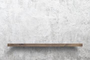 shelf on concrete wall