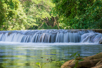 Waterfall in  rain forest at Chet Sao Noi waterfall National Park
