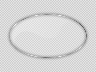 Glass plate in oval frame