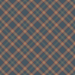 Plaid seamless pattern. Vector background of textile ornament. Flat fabric design.