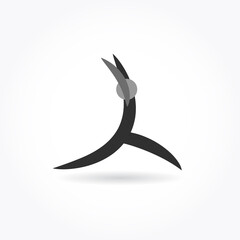Yoga logo and icon. Yoga meditation figure pose. Vector illustration