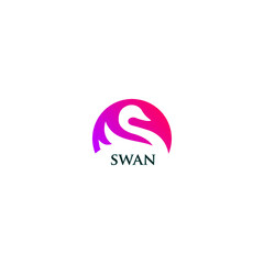 Swan Abstract Logo Simple Design