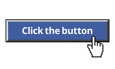Button with Mouse Cursor Hand Icon vector
