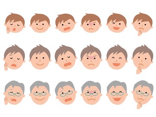 家族の色々な表情1　男性