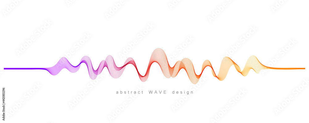 Aufkleber Vector background with color abstract blend wave