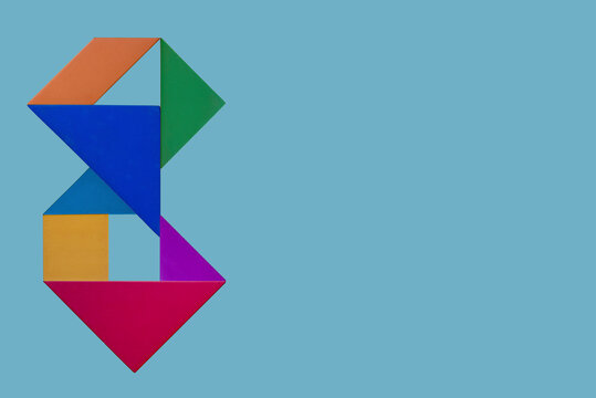 abstract colorful shapes - number eight