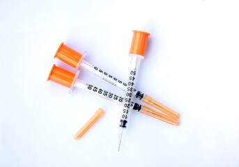 syringe isolated on white background