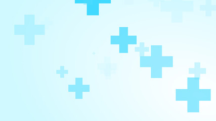 Medical white blue cross pattern background.