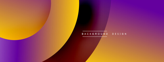 Abstract overlapping lines and circles geometric background with gradient colors