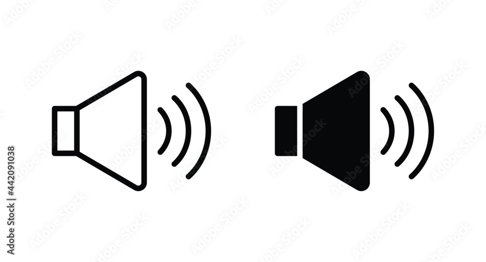 Poster speaker icon vector for web, computer and mobile app